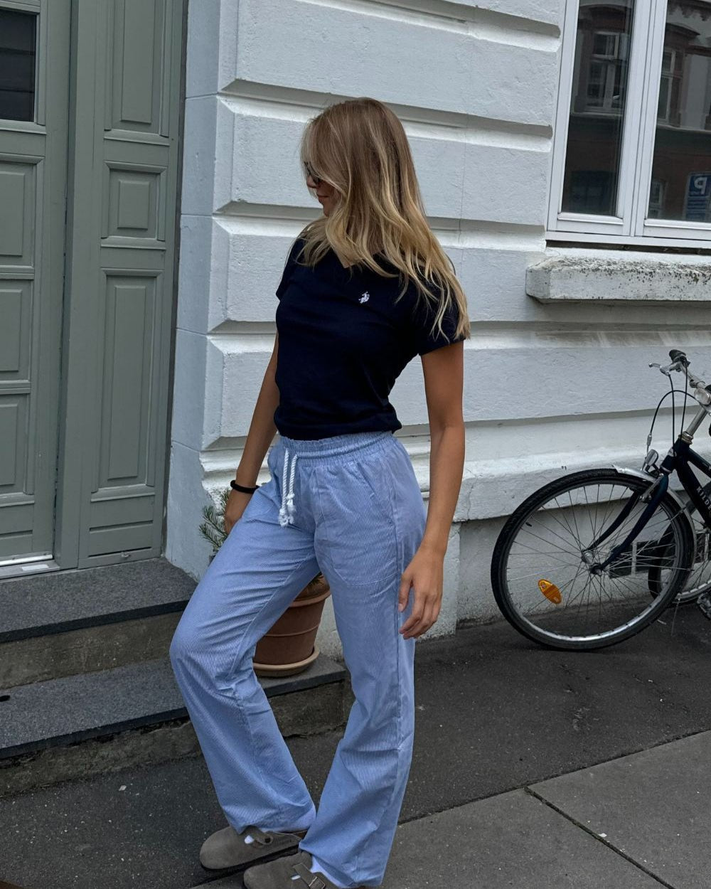 Hørbukser Lavtaljede Blå stribet | Skagen - clothing.dk